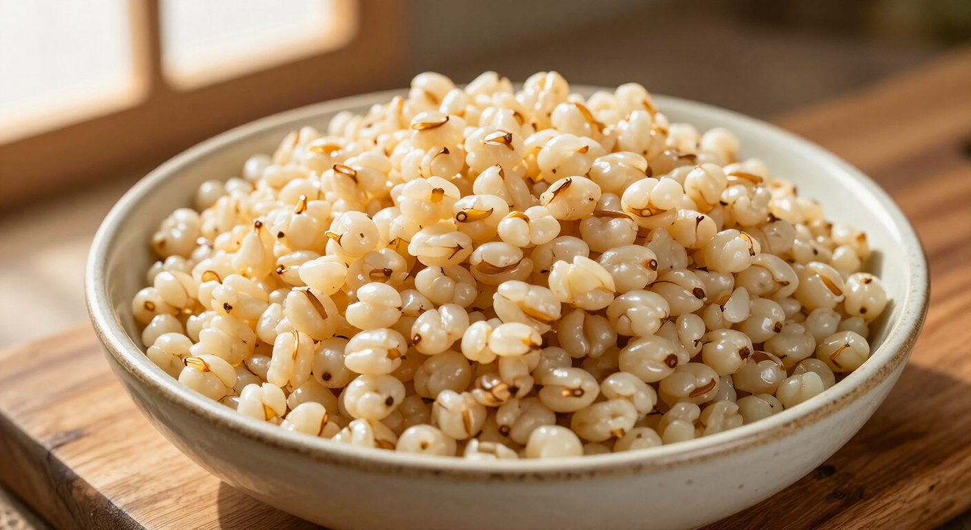 Fluffy Slow Cooker Barley Side Dish with Savory Chicken Broth